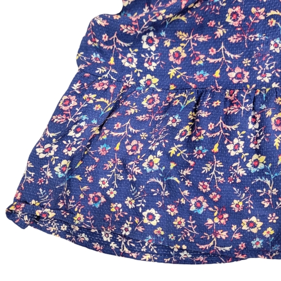 Faded Glory Size S Floral Tank With Keyhole and Ruffle Detail - Picture 4 of 5